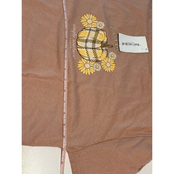 NWT Simply Southern "Take Me to the Pumpkin Patch" long sleeve T-shirt Woman Lg - Picture 6 of 8